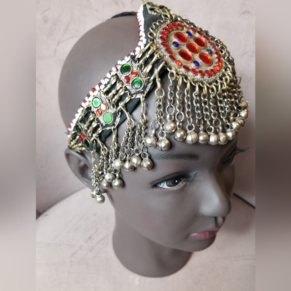 Vtg Traditional Afghani Headpiece Jewelry